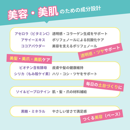 美容プロテイン（ストロベリーカカオ風味）CHIKAMICHI 14日分(266g)
